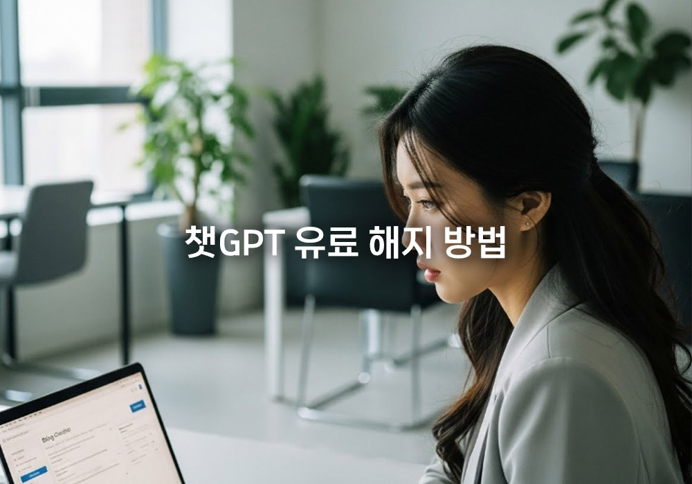 챗GPT 유료 해지 방법, 챗지피티 플러스 구독 취소 절차 5단계 완벽 정리