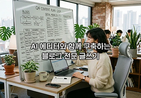 AI 에디터와 함께 구축하는 블로그 전문 글쓰기 시스템 설계 전략 AI 에디터와 함께 구축하는 블로그 전문 글쓰기 시스템 설계 전략