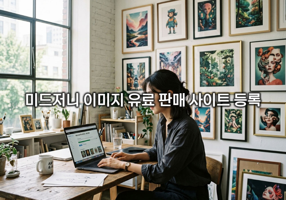 미드저니 이미지 유료 판매 사이트 등록 절차와 상업적 수익화 가이드