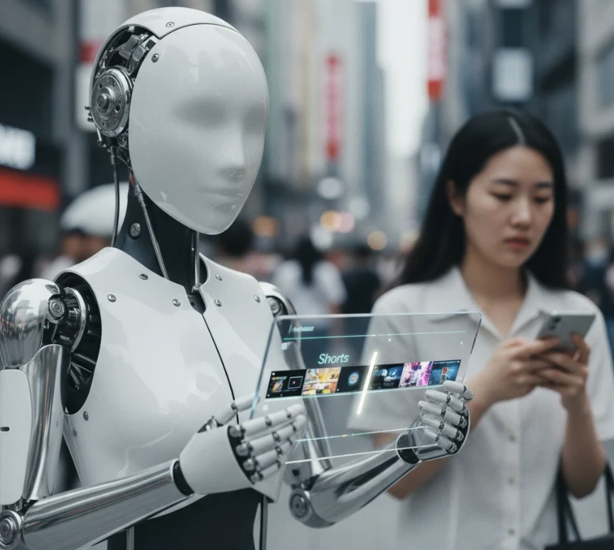 긴 영상을 고효율 Shorts 클립으로 자동 생성하는 AI의 장면