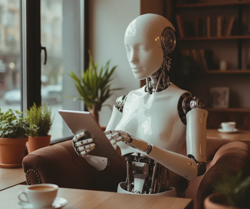 영화 대본처럼 간단한 상황 묘사로 최적의 시네마틱 프롬프트를 도출하는 AI의 모습