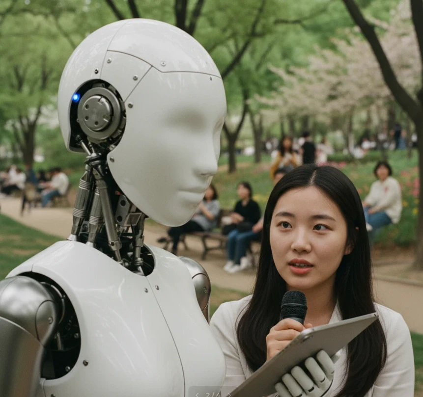 자신의 외모와 목소리를 복제하여 맞춤형 아바타를 생성하는 모습