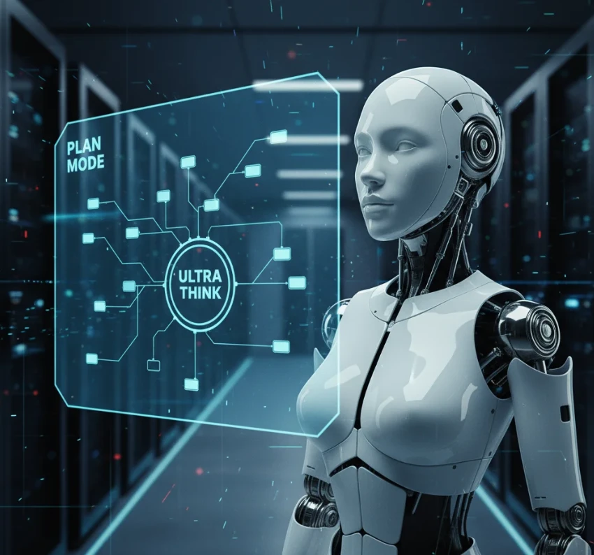 AI 코딩 에이전트의 울트라 띵크 모드를 활용하여 복잡한 코드 오류의 근본 원인을 심층 분석하는 장면