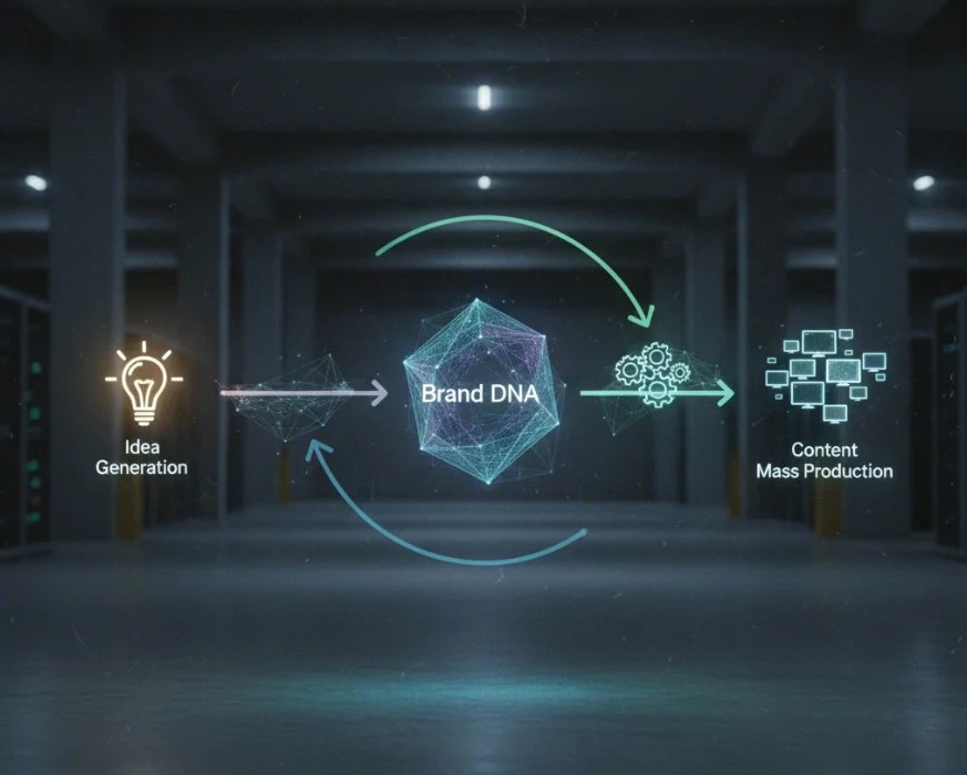 AI 기반 3단계 캠페인 설계 워크플로우를 보여주는 다이어그램 이미지