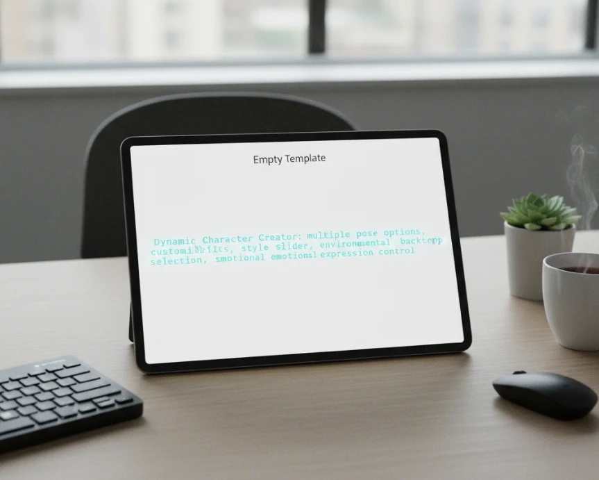 구글 AI 스튜디오 빈 캔버스에 앱 기능을 정의하는 프롬프트가 작성되는 모습