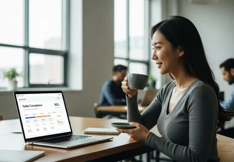 효율적인 업무 자동화를 통해 여유가 생긴 사무실 환경