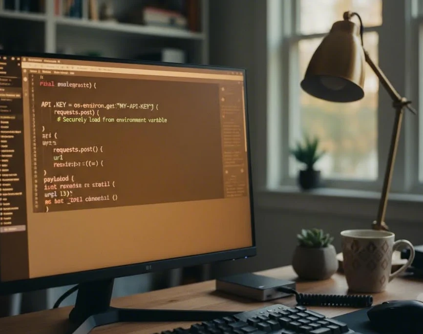 제미나이 API 키 설정 및 개발 환경 구축 화면