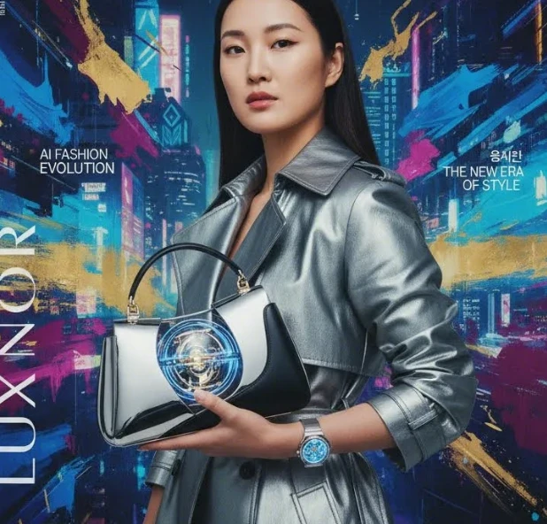 여러 이미지가 합성되어 하나의 화보가 되는 장면