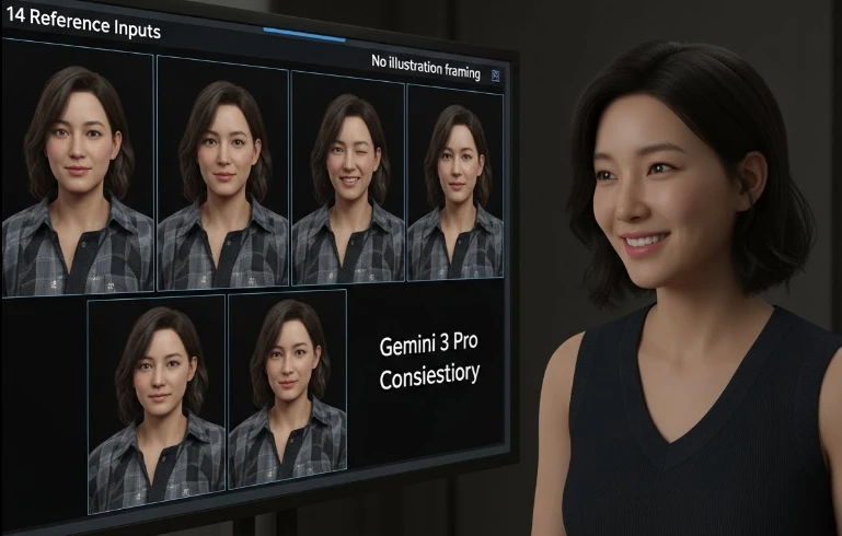 캐릭터 일관성 유지를 위한 참조 입력 및 결과 비교 캐릭터 일관성 유지를 위한 참조 입력 및 결과 비교