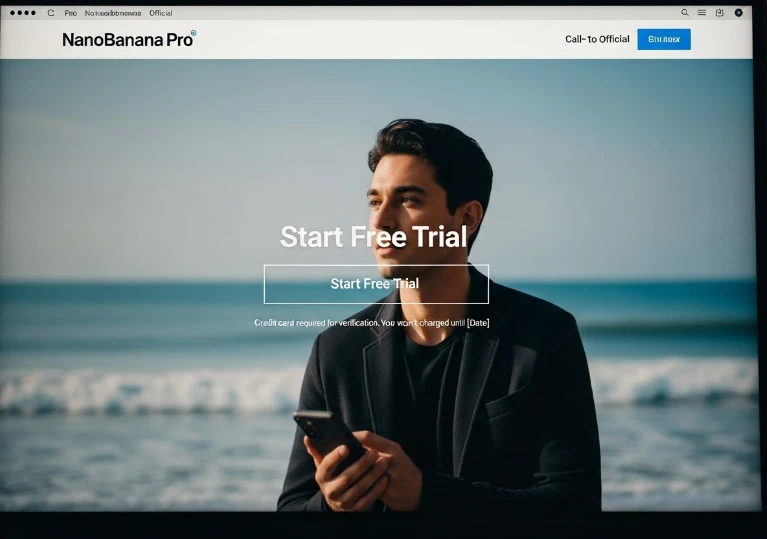 나노바나나 프로 무료 체험 신청 화면